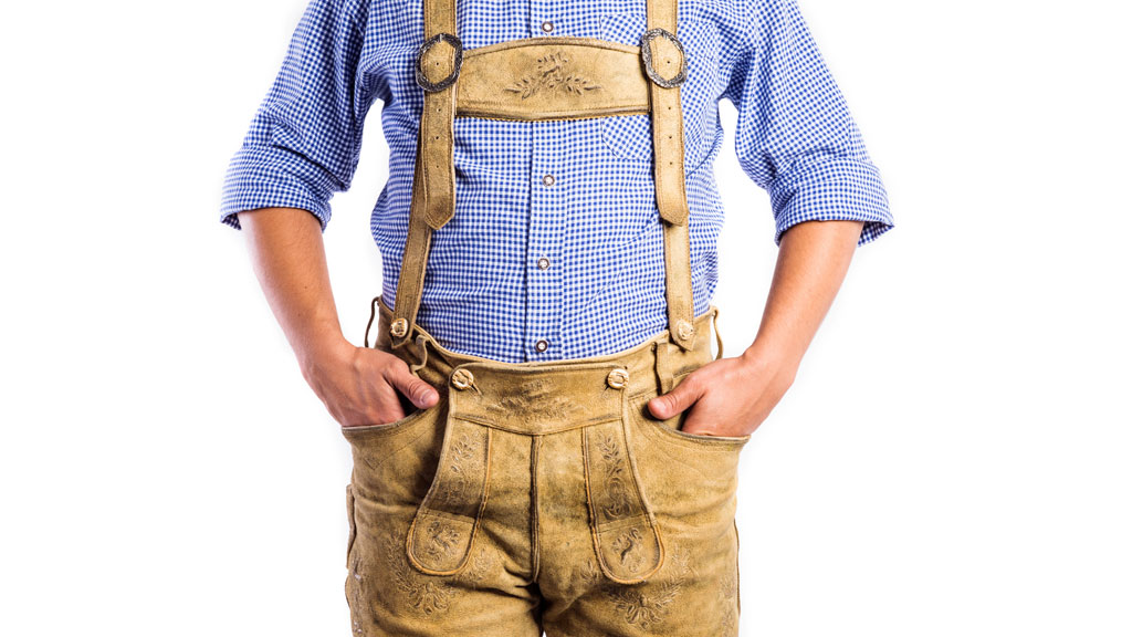 Geflickte Lederhose