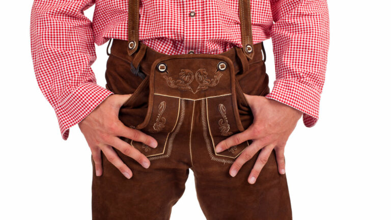 Gut sitzende Lederhose