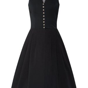 Midi Dirndl 65 cm Gastro schwarz Viona 006944