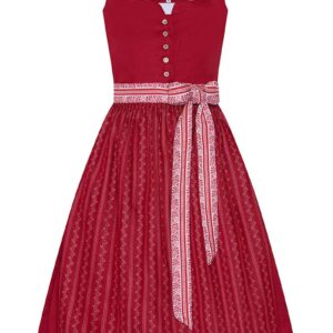 Midi Dirndl 65 cm rot weiß Odilia 014660