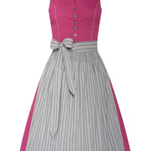 Midi Dirndl 65 cm beere grau Matilda 007858