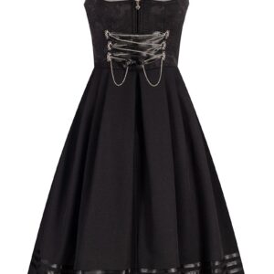 Midi Dirndl 65 cm Gastro schwarz Britta 010942