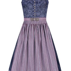 Midi Dirndl 65 cm blau beere Magda 010052 - limitiert
