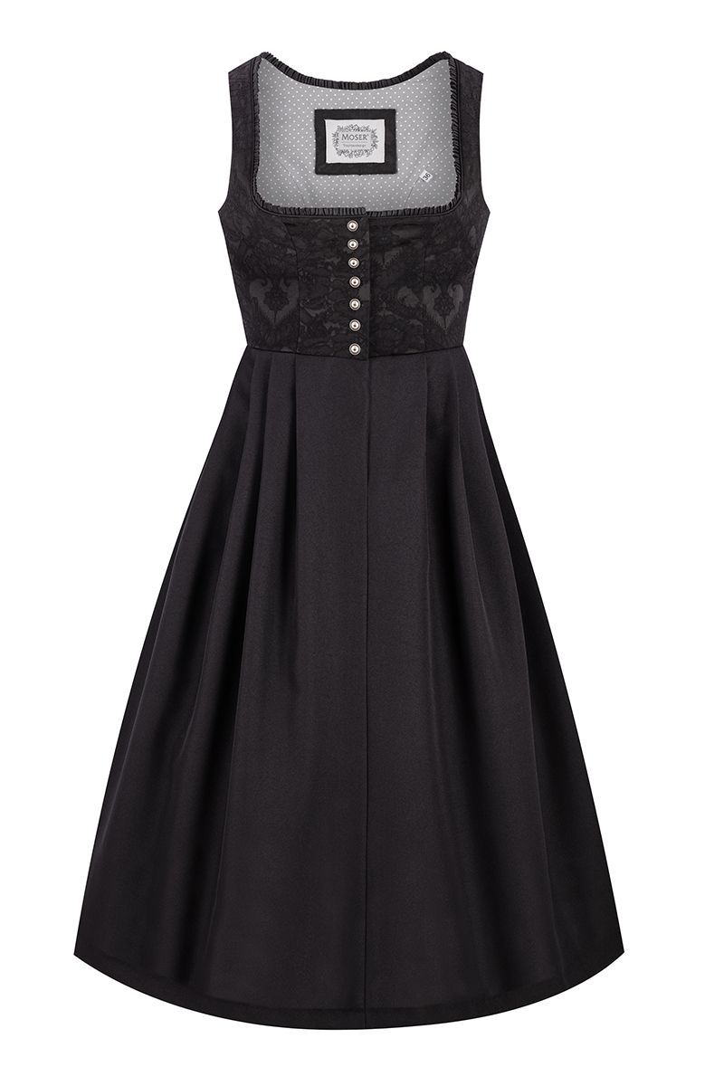 Dirndl lang 80 cm Gastro schwarz Amy 005582