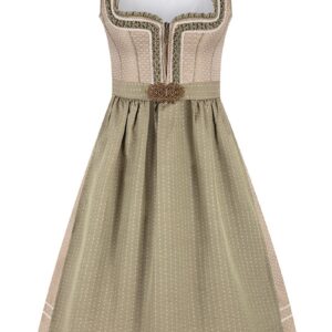 Midi Dirndl 65 cm taupe salbei Leni 015773